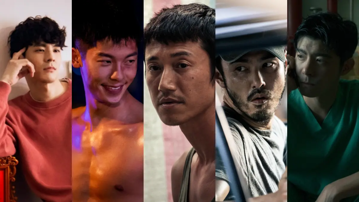 ▲第60屆金馬獎今日公布入圍名單，林柏宏（左起）、許光漢以《關於我和鬼變成家人的那件事》一起入圍爭影帝，槓上勁敵吳慷仁、阮經天、王柏傑。（圖／金馬執委會）