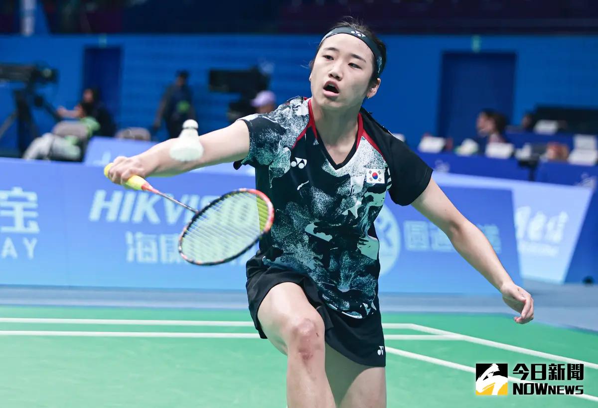 ▲南韓羽球一姊安洗瑩在杭州亞運受傷，恐將退出之後世界羽聯之後兩站的賽事。（圖／特派記者葉政勳攝 , 2023.10.04）