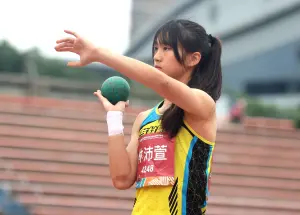 ▲「最強國中生」林沛萱3日在杭州亞運田徑舞台完成參賽，這是她生涯首度參加亞運，4月底時她曾在全中運跳到1.82公尺達標亞運，震驚全台（全中運官網）
