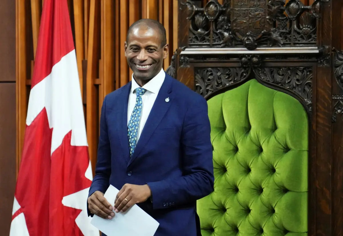 ▲加拿大國會選出佛加斯（Greg Fergus）成為首位非裔議長。（圖／美聯社／達志影像）