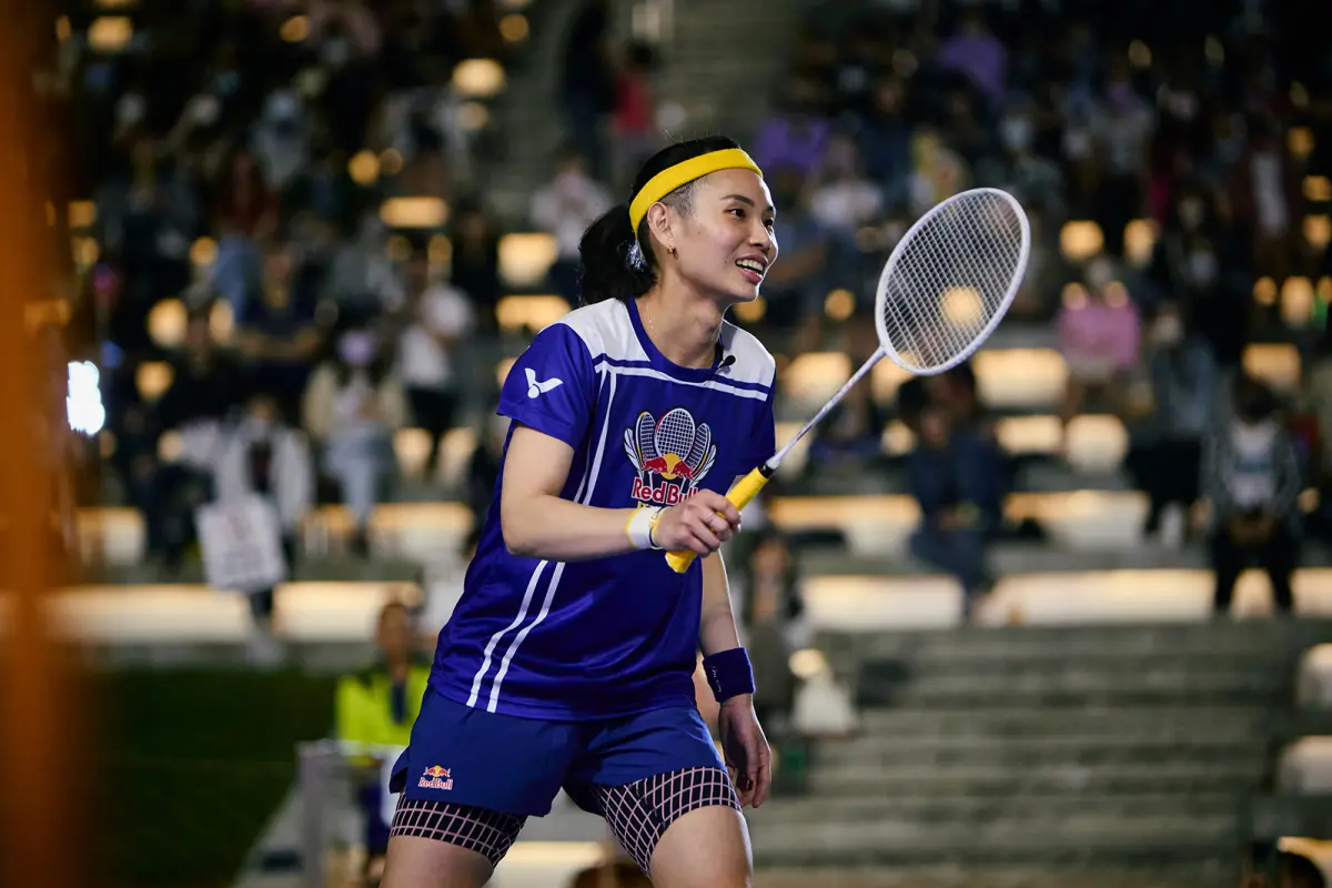 ▲想跟小戴打球嗎？只要參與Red Bull鬥拍，就有機會在明年2月跟戴資穎在球場上對打羽球三對三。（圖為首屆鬥拍賽事現場，Red Bull提供）
