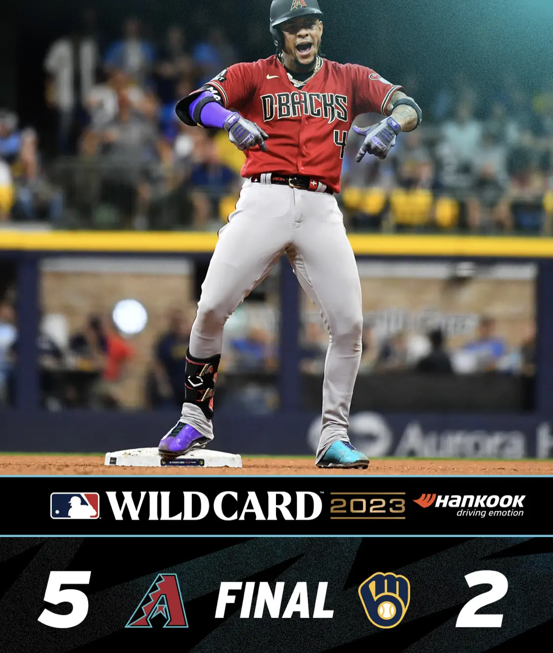 ▲亞利桑那響尾蛇5:2擊敗密爾瓦基釀酒人，以大比分2:0晉級國聯封區系列賽。（圖／取自亞利桑那響尾蛇官方推特）