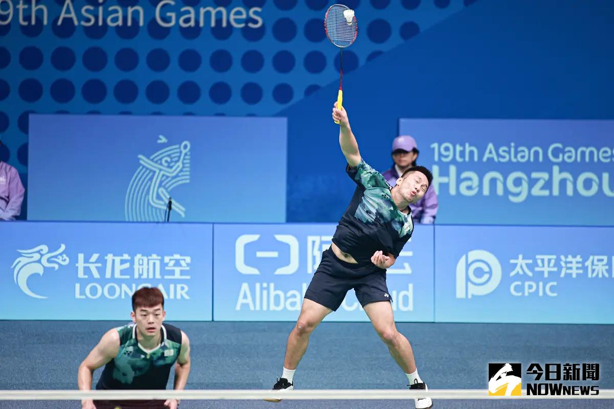 ▲李洋、王齊麟羽球男雙組合挺進杭州亞運四強戰，寫下歷史新猶。（圖／特派記者葉政勳攝 , 2023.10.05）