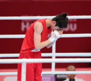 ▲林郁婷在杭州亞運女子57公斤拿下金牌，史上第一人。（特派記者葉政勳攝）