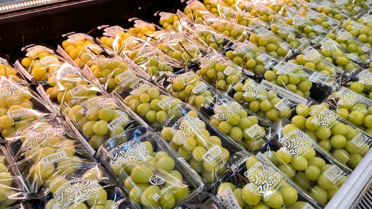 ▲麝香葡萄台灣價格再度下探，家樂福推出「全通路最低價」麝香葡萄，每盒369元。（圖／家樂福提供）
