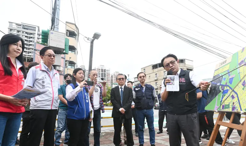 ▲張新福表示，未來延伸道路完工後，不但可縮短藝文特區周邊道路前往國道2號南桃園交流道的時間達40%，也可有效進行車輛分流，解決交通壅塞問題。（圖／桃園市政府提供）