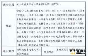 ▲台北市政府文化局對台鐵職福會裁罰30萬元的函文（圖／記者潘千詩翻攝）