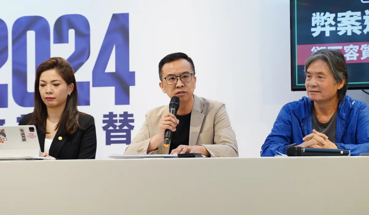 ▲侯友宜競選辦公室召開記者會，批進口蛋事件黑幕重重。（圖／侯競辦提供）