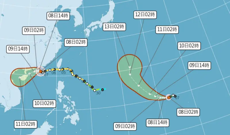 ▲颱風小犬侵襲香港威力增強，香港天文台今晚7時改掛更高級別的9號颱風風球，距離中午掛8號颱風風球不足7小時。天文台表示，預料風力顯著增加，會視風力變化，評估是否需要掛10號颱風風球。（圖／翻攝中央氣象署官網）