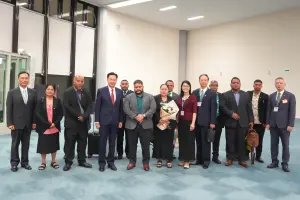 受邀參與國慶 諾魯共和國總統昆洛斯抵台、吳釗燮接機