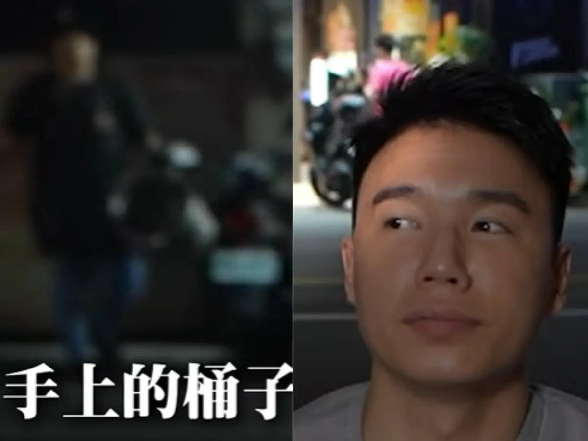 ▲前電競選手Toyz到新竹試吃超派雞排，意外捕獲店員疑似把廢油亂倒入水溝的畫面。（圖／截自Toyz YouTube）