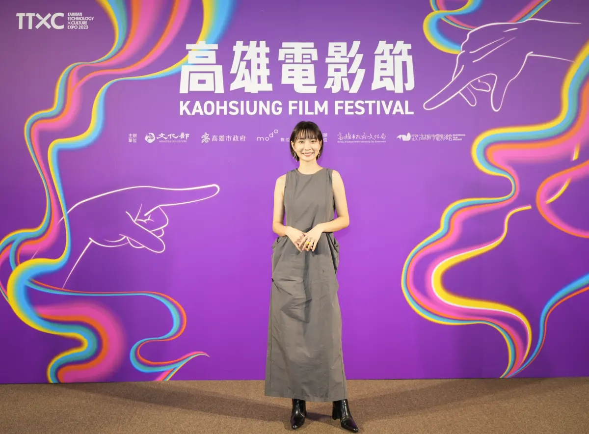 ▲「北影影后」李亦捷出席高雄電影節《殺手老不休》首映，新婚不到1個月但不怕催生，當眾嗨喊：「想要小孩！」（圖／高雄電影節）