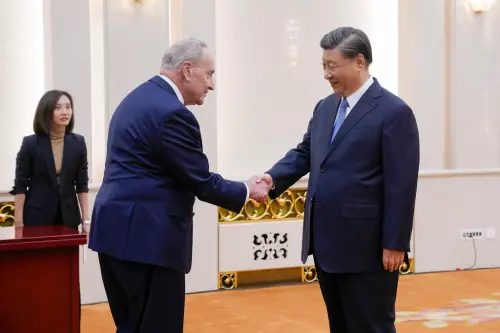 拜習會前奏！美參院多數黨領袖舒默率團訪中　批北京未支持以色列
