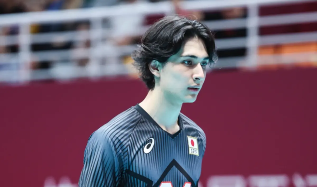 ▲杭州亞運日本排球混血帥哥高橋慶帆，19歲就爆紅。（圖／CGTNSportsScene推特）