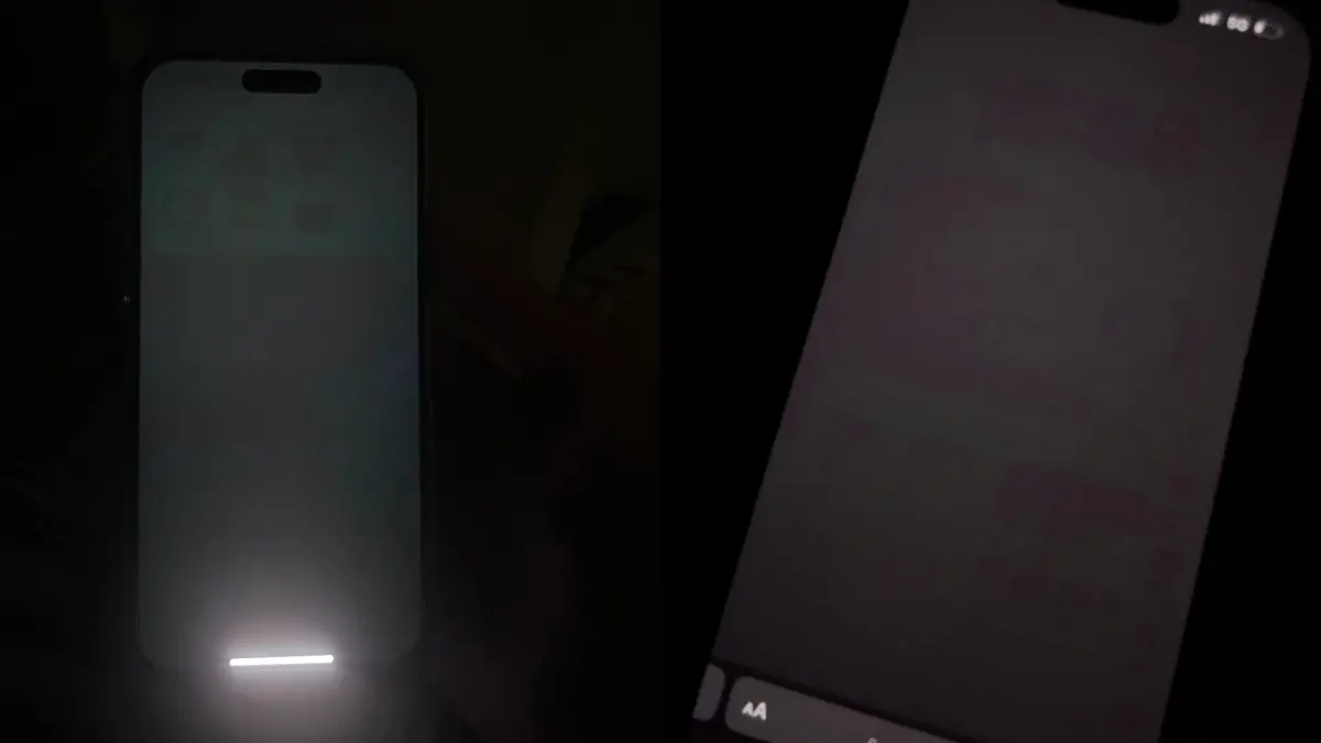 ▲iPhone 15國內外用戶都有遇到過遇到疑似螢幕烙印、殘影的問題，蘋果在iOS 17.1版本上說明將修復可能出現的殘影狀況。（圖／X@Alvin）