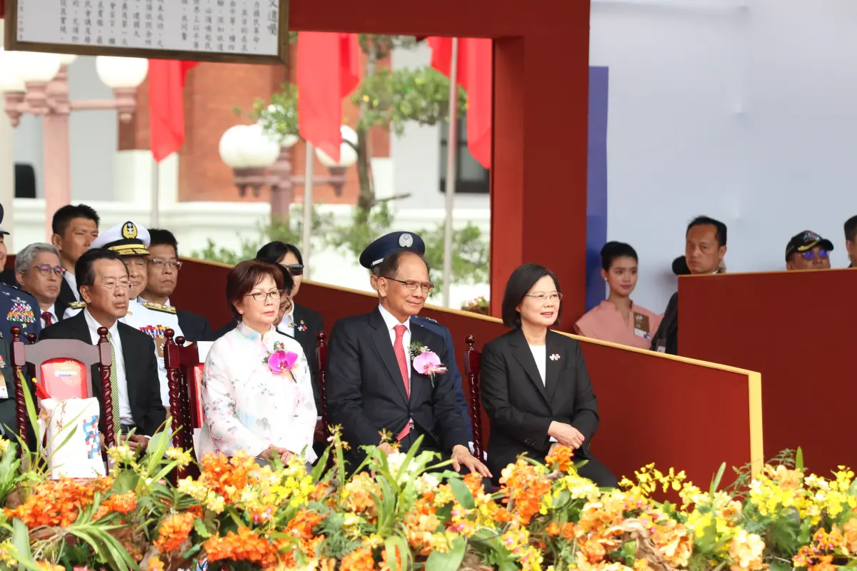 ▲蔡英文出席國慶典禮。（圖／記者陳明中攝，2023.10.10）