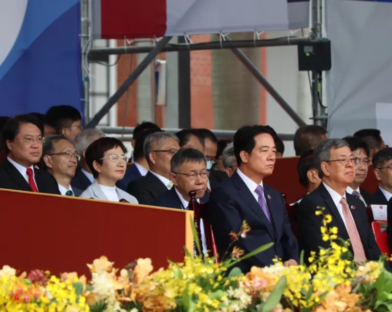 ▲賴清德、民眾黨主席柯文哲出席典禮。(圖/記者陳明中攝,2023.10.10)