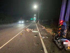 凌晨離奇車禍！高雄男騎士疑自撞石墩　「頭部重創」倒臥血泊昏迷
