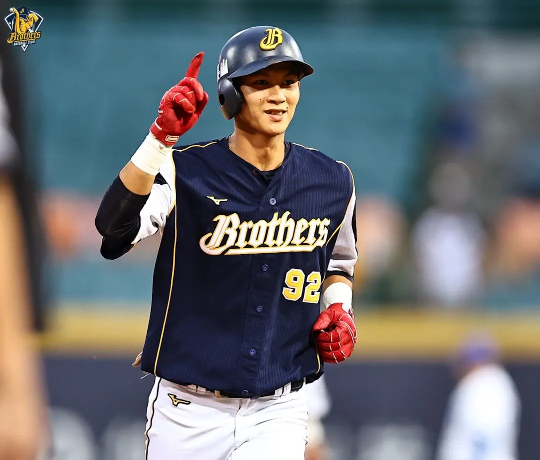 ▲中信兄弟岳政華差點完全打擊，幫助兄弟終止5連不勝。（兄弟提供）