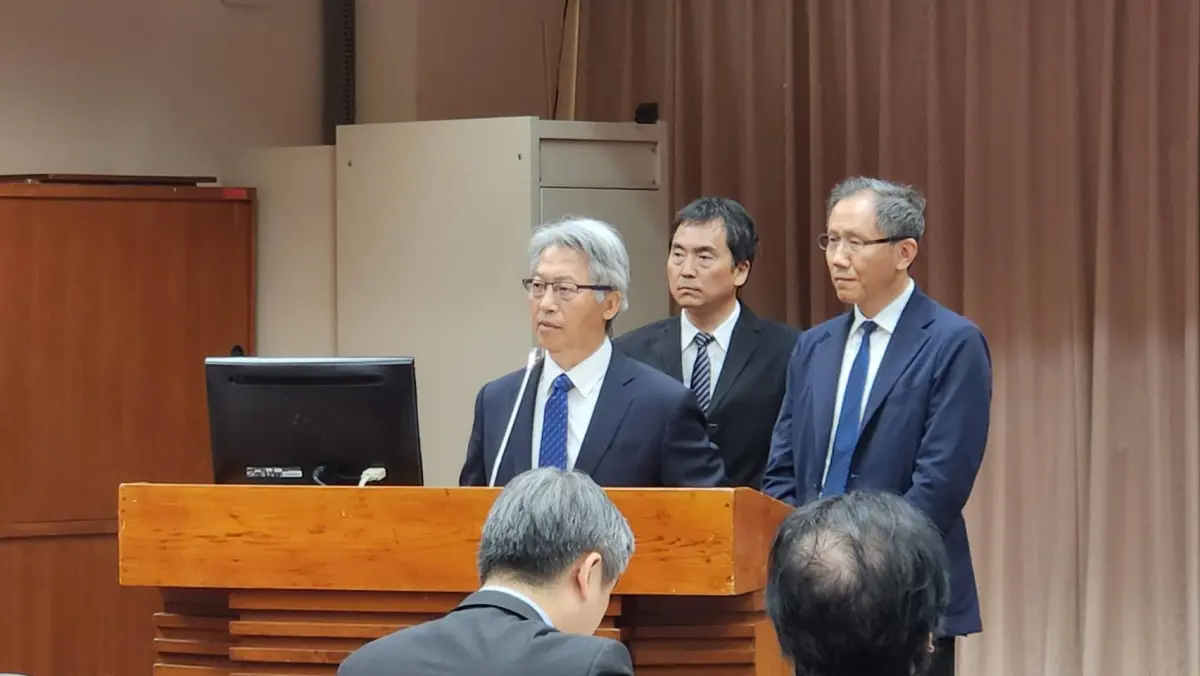 ▲中研院AI語言模型用中國資料庫惹議，中研院長廖俊智今（12）日說明，年輕研究員求快心切，已深切反省。（圖／記者李琦瑋攝，2023.10.12）