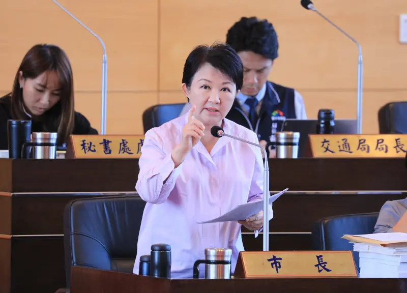 ▲台中市長盧秀燕說「所有的錯台中市政府概括承受，和中央、慶籌會都沒關係。」（圖／台中市政府提供，2023.10.12）
