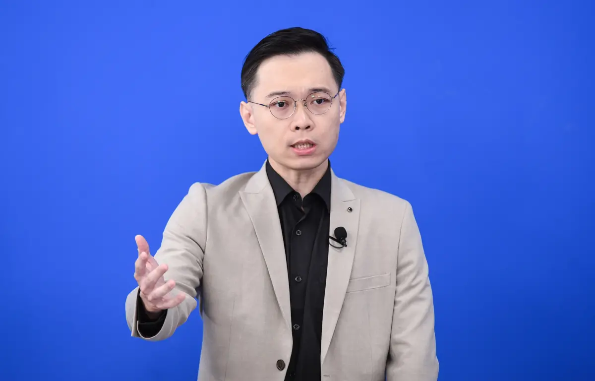 ▲郭台銘競辦發言人黃士修說，富士康遭查稅要問鴻海公關室。（圖／記者陳明安攝）