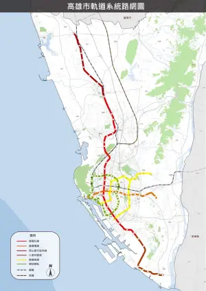 ▲高雄市軌道系統路網圖。（圖／高雄市捷運局提供）