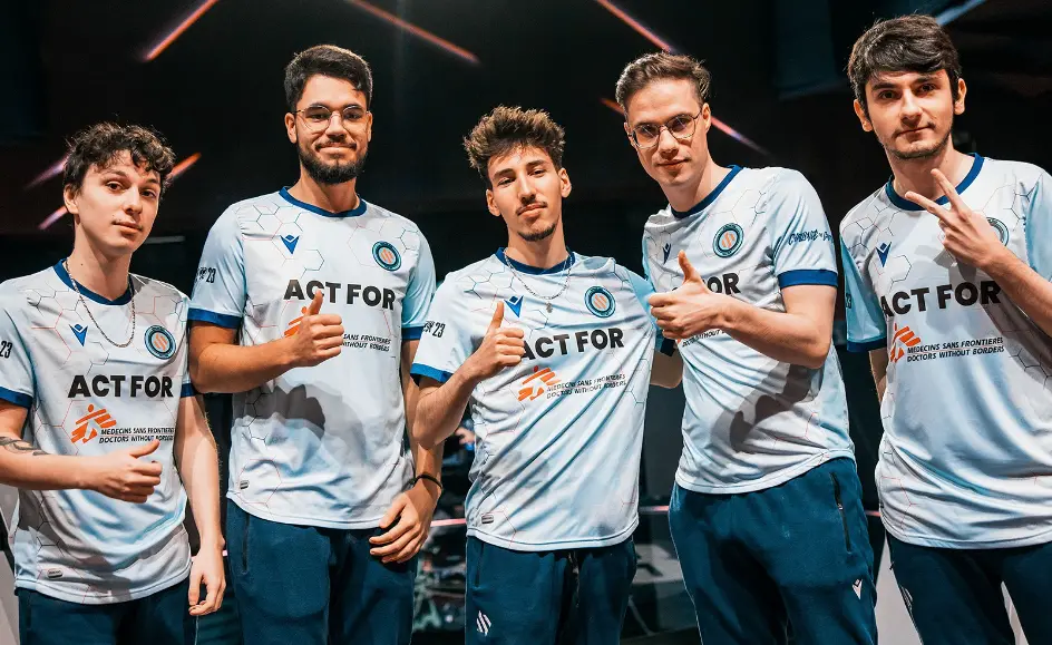 ▲歐洲第四種子BDS打法奔放，尤其是上路選手Adam（左一），常常拿出非主流的驚奇角色。（圖／FB@LOL Esports）