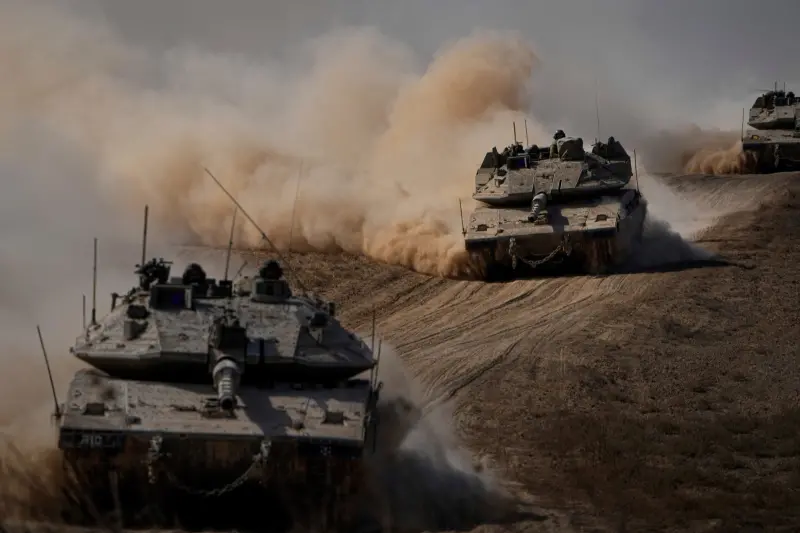 ▲以色列軍方今天表示，以色列戰車意外擊中加薩走廊（Gaza Strip）邊界附近一個埃及陣地。資料照。 （圖／美聯社／達志影像）