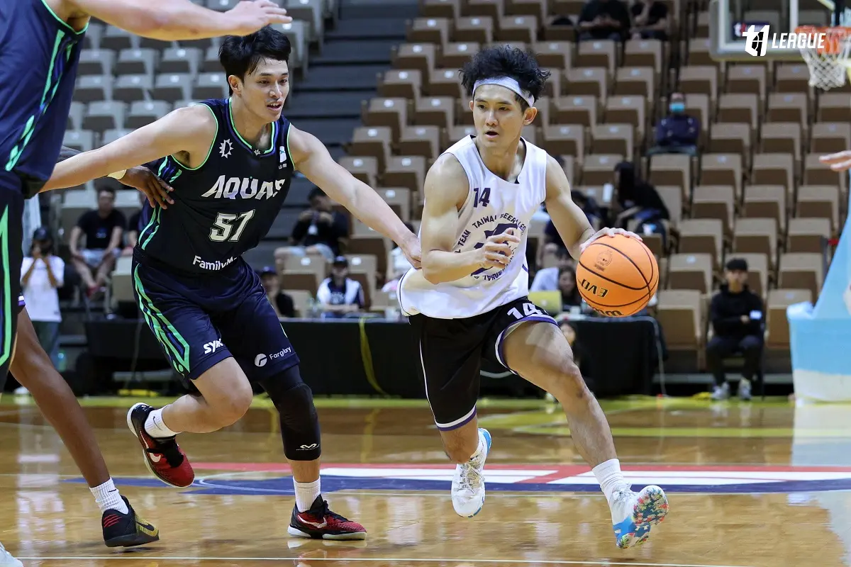 ▲蔣淯安今日代表台啤雲豹出賽，拿到9分，他坦言來到新球隊需要時間適應。（圖／T1聯盟提供）