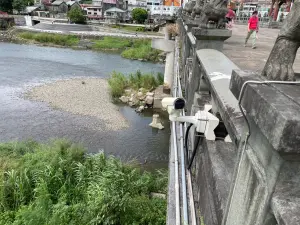 為查出黃油浮渣來源,稽查員於三峽河沿線架設監視器24小時連續監測。(圖 /新北市政府環保局提供) ▲為查出黃油浮渣來源,稽查員於三峽河沿線架設監視器24小時連續監測。(圖 /新北市政府環保局提供)