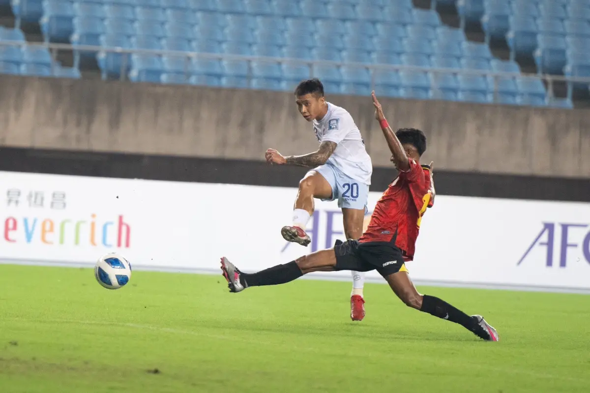 ▲2026世界盃暨2027亞洲盃資格賽第一輪，中華男足游家煌破門首開紀錄。（足協提供）
