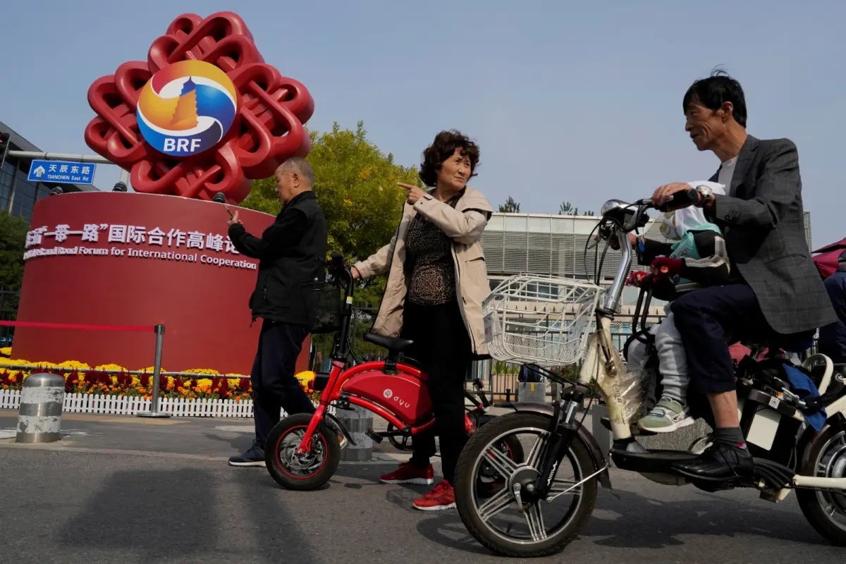 ▲中國舉辦第三屆「一帶一路」國際合作高峰論壇，今年恰逢一帶一路倡議滿10週年。（圖／美聯社／達志影像）