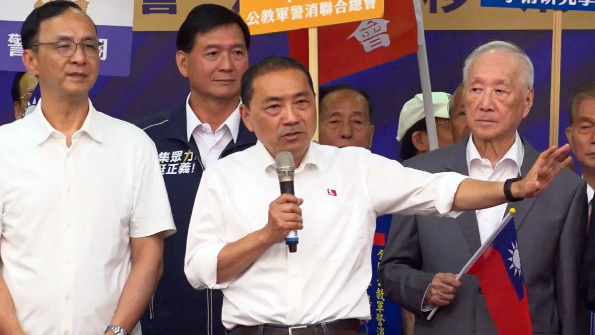 ▲侯友宜提醒賴清德要回答人民想知道的問題。（圖／記者嚴俊強攝，2023.10.19）