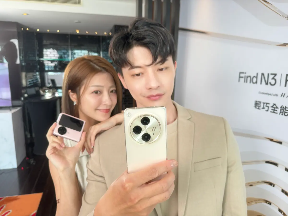 ▲OPPO 今（19）日發表全新摺疊機 Find N3和Find N3 Flip，台灣同步展開預購。（圖／周淑萍攝）