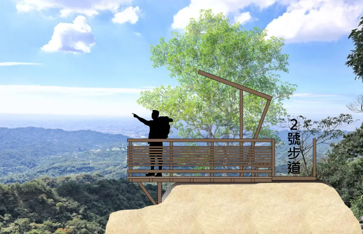 ▲大坑2號步道主題為彩色森林，0.6k處增設眺望平台(圖／觀旅局提供2023.10.20)