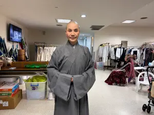 唐美雲扮演證嚴法師。(圖/記者蔡依庭攝) ▲ 唐美雲扮演證嚴法師。(圖/記者蔡依庭攝)