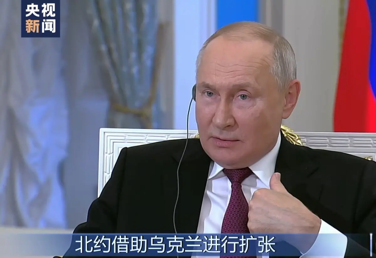 ▲俄羅斯總統蒲亭近日接受中國官媒專訪，大談俄烏戰爭、美國霸權錯誤、世界多極化的必然趨勢等。（圖／翻攝自央視）