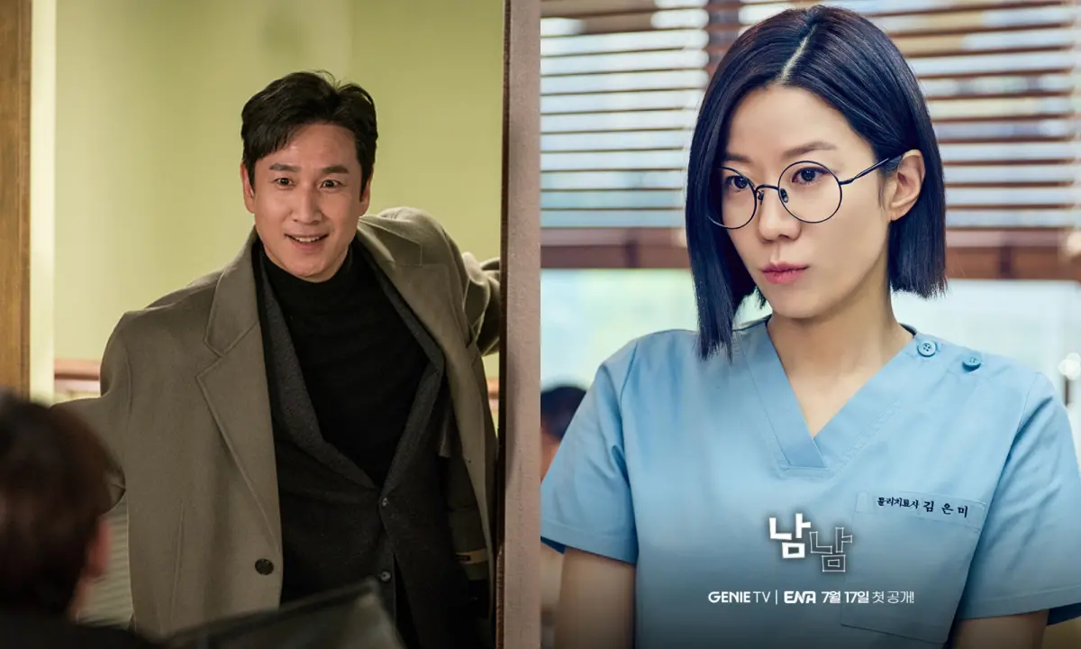 ▲李善均（左）離世，田慧振（又譯：全慧珍）喪夫也要打起精神上班。（圖／JTBC、Studio genie臉書）