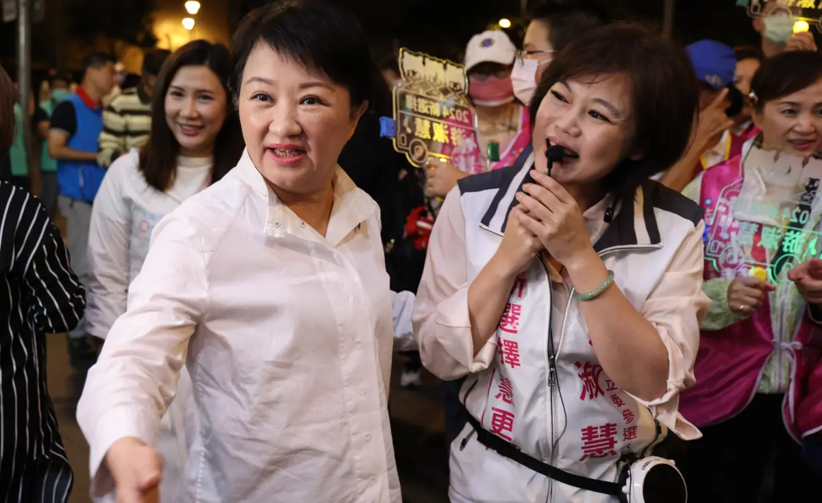 ▲燕子昨晚飛向台北！盧秀燕將第一場輔選行程獻給烏日女兒游淑慧。（圖／民眾提供，2023.10.22）