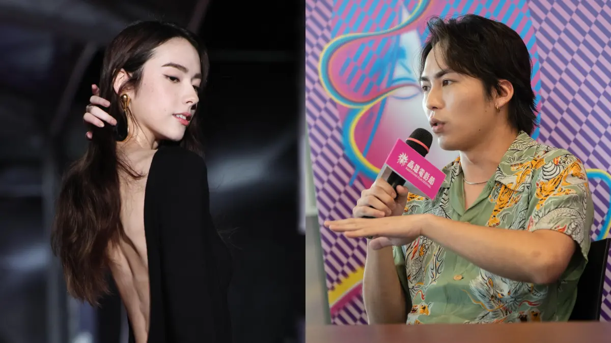 ▲林奕嵐（左圖）奪金鐘獎「最具潛力新人獎」，緋聞男友巫建和曝「私密對話」一臉尷尬。（圖／NOWnews攝影中心、高雄電影節）