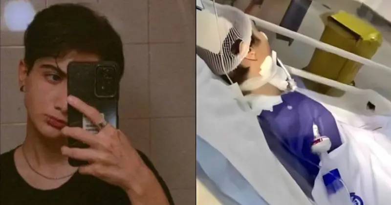 ▲伊朗16歲少女潔拉萬因為搭地鐵時沒戴好頭巾，就被警察毆打至昏迷，伊朗官媒宣布其已經腦死。（圖／翻攝X）