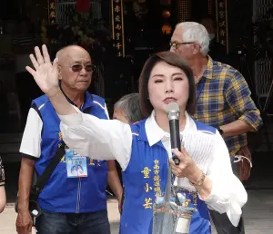 ▲擔任侯友宜台南競選總部執行長的台南市婦女會理事長童小芸強調侯友宜最能關心婦幼的需求（圖/劉悅儷攝， 2023,10,23 ）