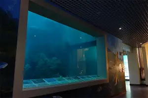 ▲水族生態研究館內深層海水注滿3層樓高的水槽中，有著鯊魚、魟魚及鮪魚等東部迴游性魚類。（圖／水族生態研究館網站_孫立恩攝）