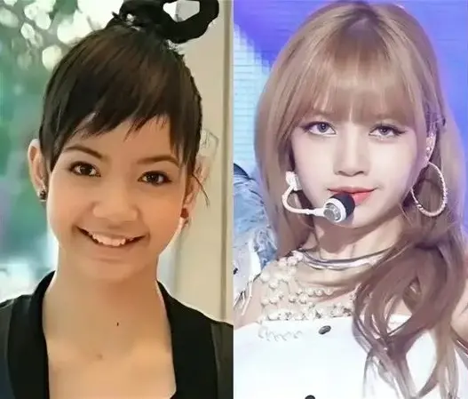 ▲Lisa從13歲青澀模樣不斷進化，韓系妝容讓她五官變得精緻許多。（圖／翻攝自微博）