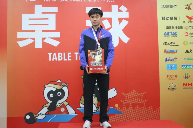 ▲112年全運會桌球項目「小林同學」林昀儒生涯首度包攬4金，成為最大贏家。（主辦提供）
