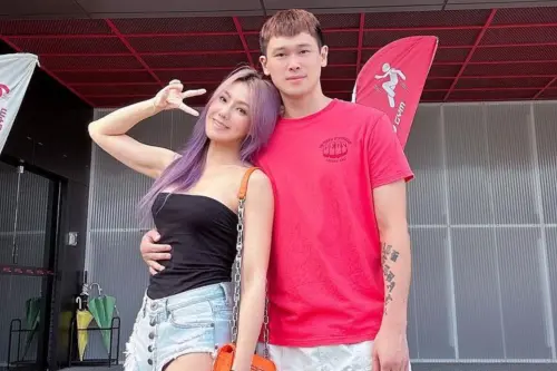 ▲劉雨柔（左）現任老公是球星胡凱翔（右）。（圖／劉雨柔臉書）