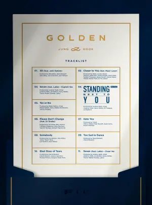 ▲柾國新專輯《GOLDEN》共收錄11首新歌。（圖／翻攝自BIGHIT MUSIC X）