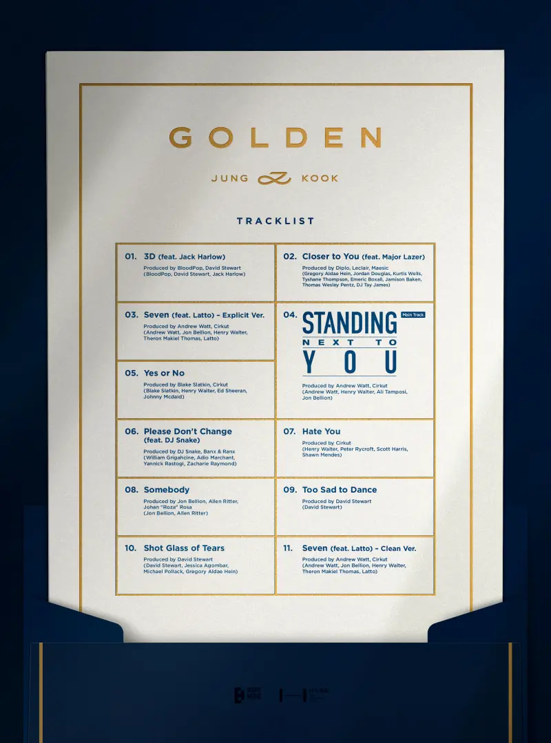 ▲柾國新專輯《GOLDEN》收錄11首新歌。（圖／翻攝自BIGHIT MUSIC X）