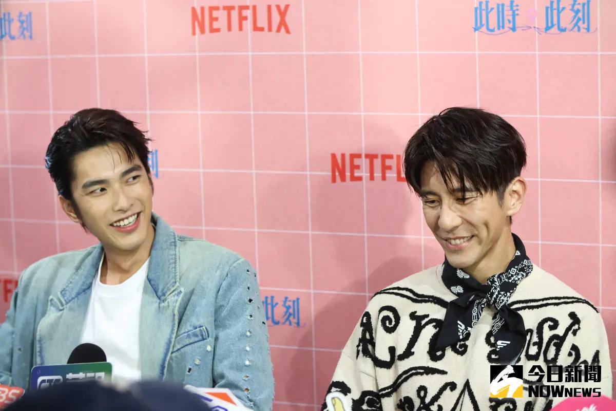 ▲修杰楷（右）看了賈靜雯與曾敬驊（左）拍親密戲，對效果非常滿意。（圖／記者陳明中攝）